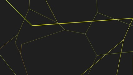 Poster - Yellow lines on a gray background. Background or desktop wallpaper. Rendering an image.