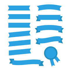 Wall Mural - flat vector ribbons banners flat isolated. ribbons banners
