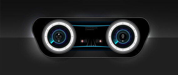 Poster - futuristic user interface. hud ui. abstract virtual graphic touch user interface. car service in the