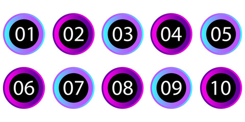 Poster - Infographic element with circles blue loading numbers. Circle pie chart. Web development. Data chart. Vector illustration.