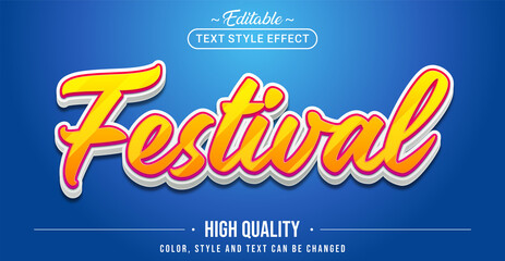 Poster - Editable text style effect - Festival text style theme.