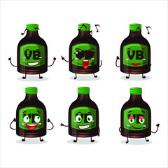 Sticker - An image of new beer bottle dancer cartoon character enjoying the music. Vector illustration