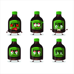 Wall Mural - New beer bottle cartoon character with nope expression. Vector illustration