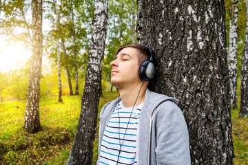 Canvas Print - Young Man listen to the Music