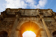 Arch of Constantine, Rome against the backdrop of the sunset slate