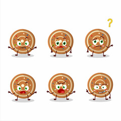 Poster - Cartoon character of gingerbread round with what expression