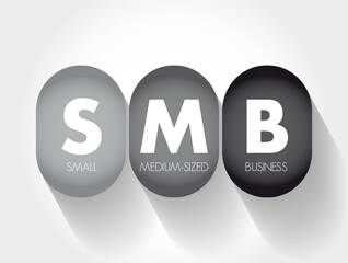 Poster - smb - small and medium-sized business acronym, business concept background