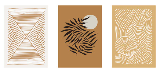 Aufkleber - Vector illustration collection - trendy abstract creative minimalist prints and compositions