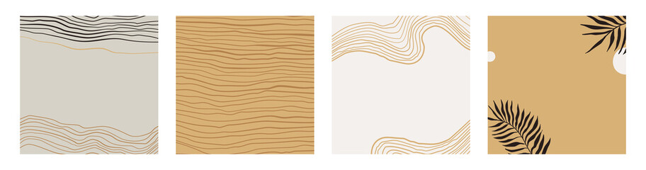 Aufkleber - Vector illustration collection - trendy abstract creative minimalist prints and compositions