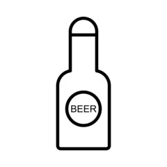 Sticker - beer can vector line icon design