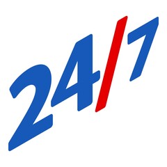 Poster - Twenty four seven icon isometric vector. Twenty four hour seven day. Service, support, assistance everyday