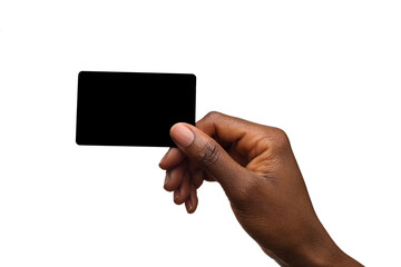 Black Female Hand Holding Black Card