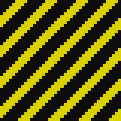 Poster - Yellow and black diagonal stripes. Vector seamless lines wallpaper. Warning paint ornament.