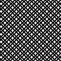 Poster - Pixel ornament black diagonals. Textile ornament. Vector.