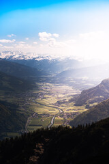 Wall Mural - mountain panorama view