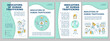 Indicators of human trafficking brochure template. Signs of abuse. Flyer, booklet, leaflet print, cover design with linear icons. Vector layouts for presentation, annual reports, advertisement pages