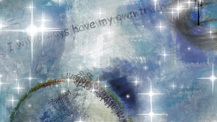 Wall Mural - digital abstract painting. image composed of words. artwork for creative graphic design
