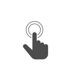 Poster - Finger pressing button vector icon Cursor pointer symbol, logo illustration.