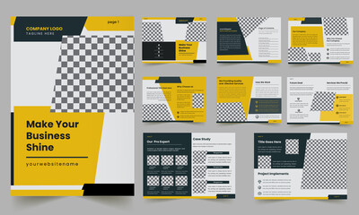 Wall Mural - Corporate Business Brochure Design Template, Business brochure Design Template 16 Pages 