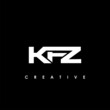 KFZ Letter Initial Logo Design Template Vector Illustration