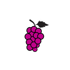 Wall Mural - Grapes fruit logo design template