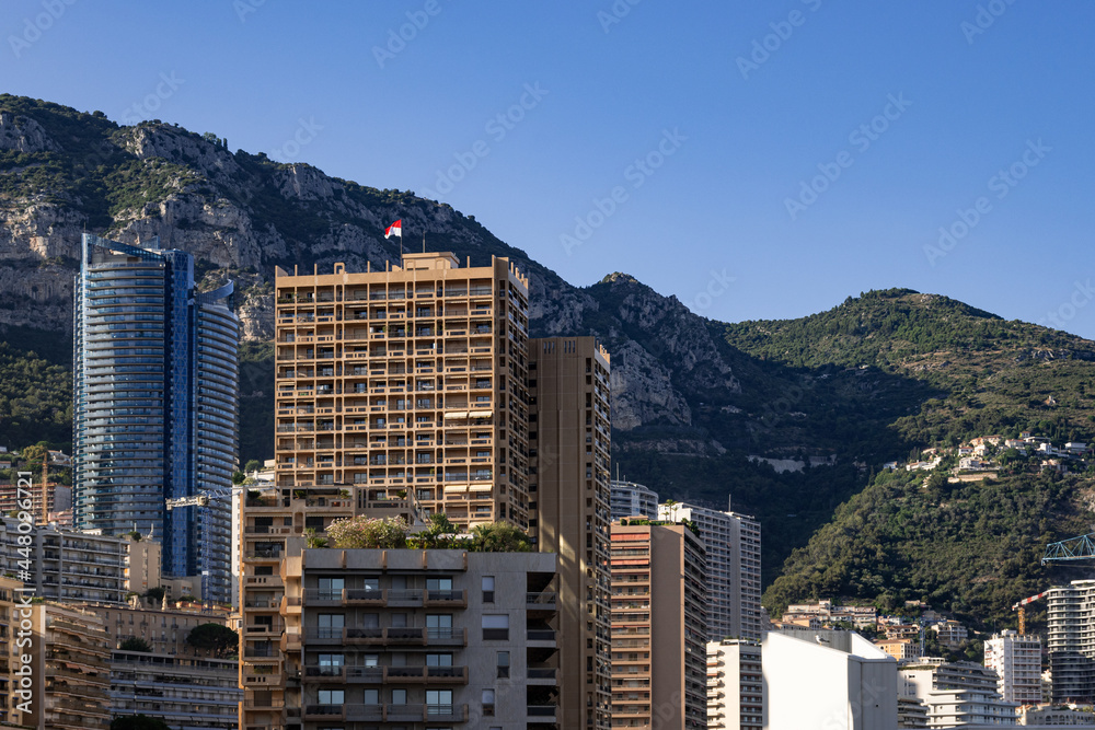 Obraz na płótnie View of the Principality of Monaco and Montecarlo w salonie