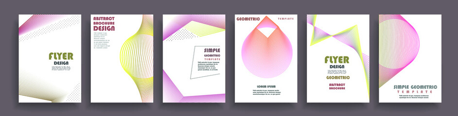 Poster - Artistic covers design. Creative colors backgrounds. Trendy futuristic design