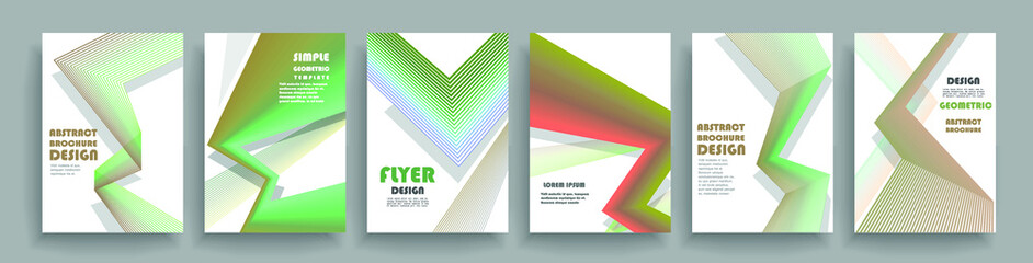 Poster - Artistic covers design. Creative colors backgrounds. Trendy futuristic design