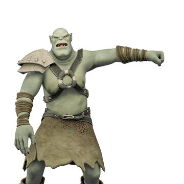 orc cartoon is doing a funny dance