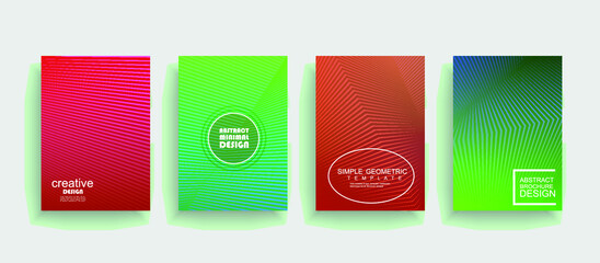Poster - Artistic covers design. Creative colors backgrounds. Trendy futuristic design