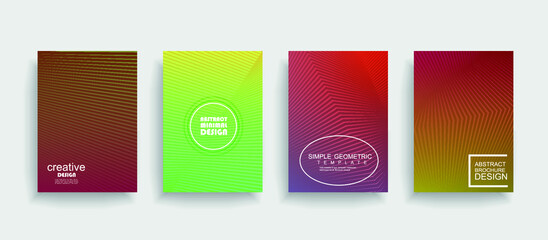 Poster - Artistic covers design. Creative colors backgrounds. Trendy futuristic design