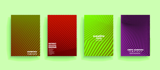 Poster - Artistic covers design. Creative colors backgrounds. Trendy futuristic design