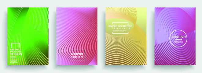 Poster - Artistic covers design. Creative colors backgrounds. Trendy futuristic design