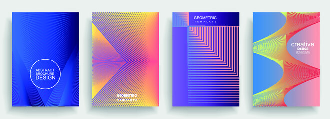 Artistic covers design. Creative colors backgrounds. Trendy futuristic design