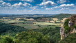 a view of the North Yorkshire moors national park in summer from Sutton bank