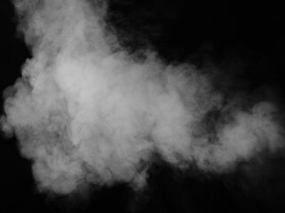 Poster - White smoke on black background