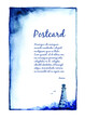 Lighthouse postcard - piękne tło artystyczne z miejscem na projekt