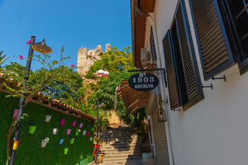 Wall Mural - ANTALYA, TURKEY: Houses in the historical distirict Kaleici of Antalya.