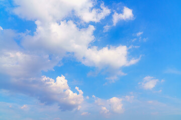 Poster - Blue sky and white clouds on clear weather