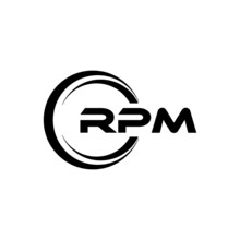 RPM Letter Logo Design With White Background In Illustrator, Vector Logo Modern Alphabet Font Overlap Style. Calligraphy Designs For Logo, Poster, Invitation, Etc.