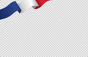 Waving flag of France isolated  on png or transparent  background,Symbol of France,template for banner,card,advertising ,promote, TV commercial,web, vector illustration top olympic gold winner