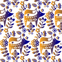 Seamless Pattern With Animals