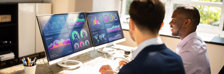 Poster - Business Data Analytics On Computer Monitor