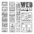 hand drawn vector set of icons