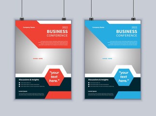 Creative vector business brochure, flyer, magazine cover & poster template. 2 page flyer design. Modern flyer design.