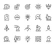 © Maksim - Vector set of business strategy line icons. Contains icons tactic, plan, target audience, research, problem, path, direction and more. Pixel perfect.