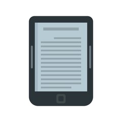 Poster - Ebook reader icon flat isolated vector