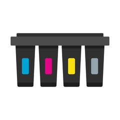 Poster - Press cartridge icon flat isolated vector