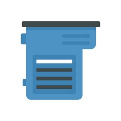 Poster - Factory cartridge icon flat isolated vector
