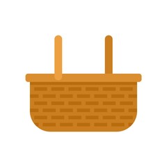Poster - wicker picnic icon flat isolated vector